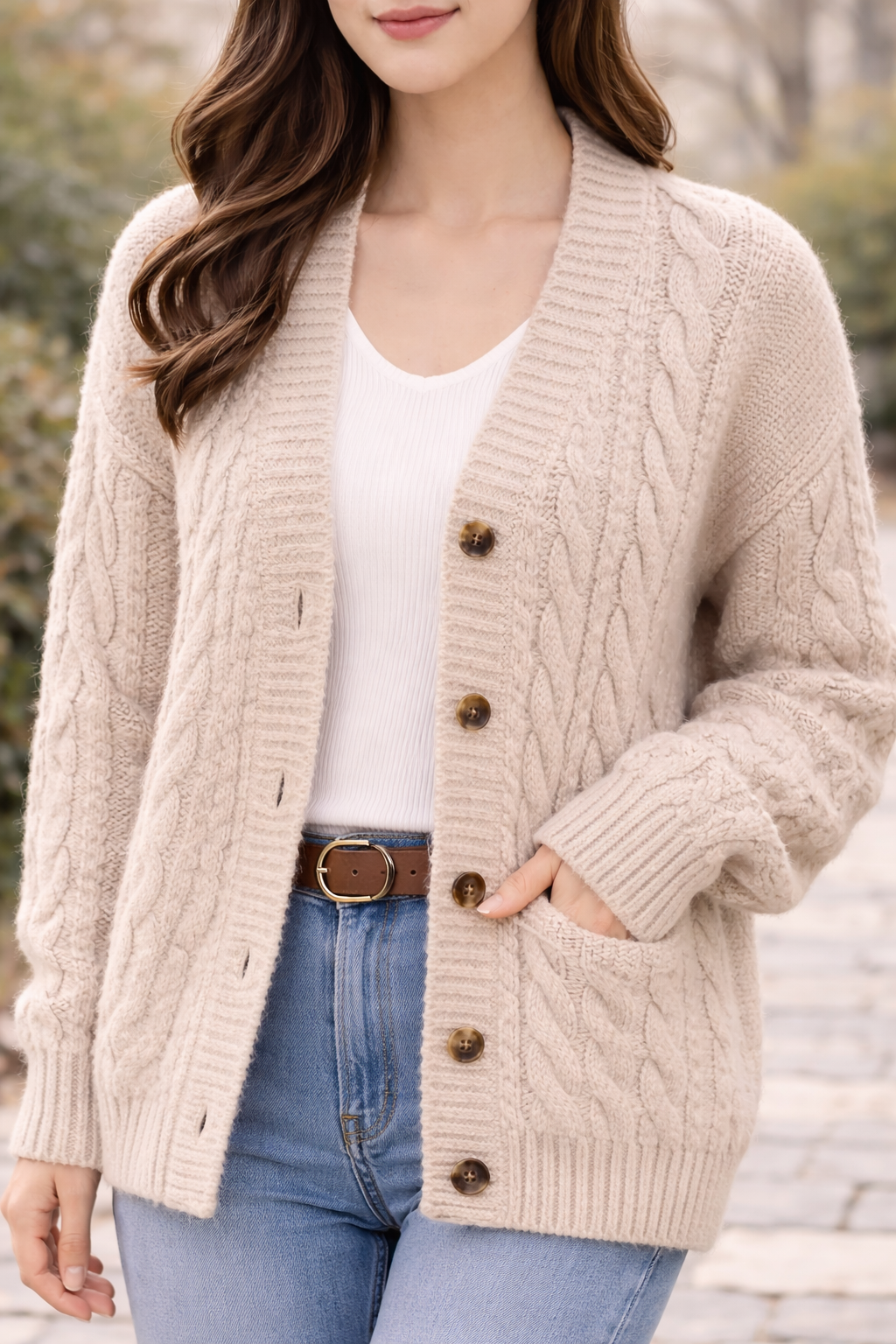Women Woolen Cardigan